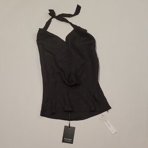 Reformation Silk Halter Top Black XS - NWT
